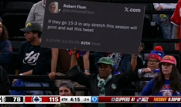 开云体育官网-👍有种！被快船&amp;哈登等众将点名的吃推特球迷 今日直播说到做到